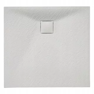 Štvorcová sprchová vanička RIKO 80 × 80 × 2,6 biela so sifónom